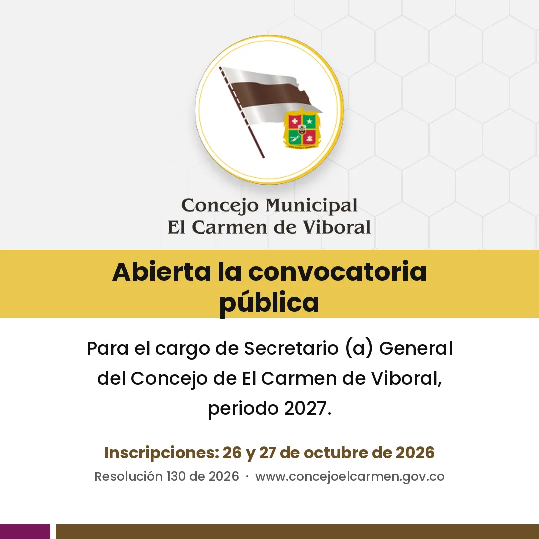 Abierta la convocatoria pública para Secretario(a) General del Concejo, periodo 2027